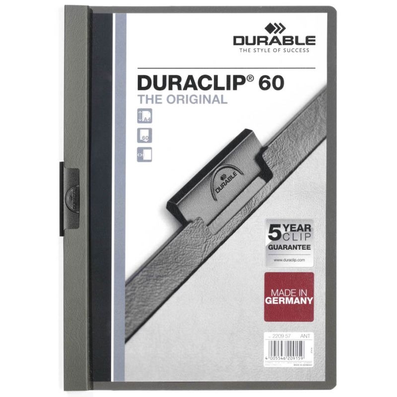 DURABLE Klemmhefter DURACLIP ORIGINAL 60, DIN A4, anthrazit Image
