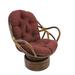 Papasan Chair - Bay Isle Home™ Wetherell 83.82Cm Wide Tufted Swivel Papasan Chair Rattan/Wicker in Red | 38 H x 33 W x 37 D in | Wayfair