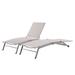 Zipcode Design™ Dupree 77.56" Long Reclining Chaise Lounge Set, Polyester in Gray/Brown | 36.22 H x 25.2 W x 77.56 D in | Outdoor Furniture | Wayfair