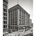 Ebern Designs American Express Co, Historic Los Angeles - Wrapped Canvas Photograph Print Metal in Black/White | 40 H x 30 W x 1.5 D in | Wayfair