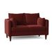 Union Rustic Kaveen 58" Round Arm Loveseat Polyester in Red/Brown | 37 H x 58 W x 36 D in | Wayfair 1CF834F8F308434684CAB0F0BED0DB27