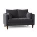 Union Rustic Kaveen 58" Round Arm Loveseat Polyester in Gray/Brown | 37 H x 58 W x 36 D in | Wayfair 6D512F975198444490CA30C81770F55B