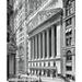 Ebern Designs New York Stock Exchange, Historic New York - Wrapped Canvas Photograph Print Canvas, in Black/White | 24 H x 20 W x 1.5 D in | Wayfair