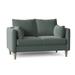 Union Rustic Kaveen 58" Round Arm Loveseat Polyester in Green/Brown | 37 H x 58 W x 36 D in | Wayfair AEDC5AD9BCBC4CA5A7821C780CB20481