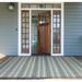 24 x 0.03 in Area Rug - Winston Porter Broddrick Striped Ivory Sand Azure Blue Indoor Outdoor Area Rug Polypropylene | 24 W x 0.03 D in | Wayfair