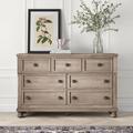 Lark Manor™ Alek 8 Drawer 64.75" W Double Dresser Wood in Brown/Gray | 39.75 H x 64.75 W x 18 D in | Wayfair 76B680A0FE664C4397CC26E7770F5FD3