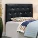 Ivy Bronx Devis Panel Headboard Faux Leather/Upholstered in Black | 41.8 W x 2.5 D in | Wayfair BF3B15783E41475D9C5D351ADC3EF95A
