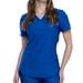 Cherokee Medical Uniforms FORM V-Neck Top (Size 2X) Royal Blue, Nylon,Spandex