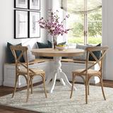 Lark Manor™ Selby 4 - Piece Pine Solid Wood Breakfast Nook Dining Set Wood/Upholstered in Brown | Wayfair B457EC3596354A22B4F3C641DD51D3D5