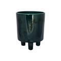 Ivyline Pisa Premium Glaze Ceramic Planter in Emerald - Stylish, UV Stable & Waterproof Premium Quality Indoor Decorative Flower Pot - H24cm x D20cm