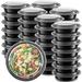 Prep & Savour Round Meal Prep 100 Container Food Storage Set Plastic in Black | 2 H x 9 W x 6 D in | Wayfair FB7FA7813B8F479FAC68B695D6193A81