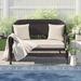 Bay Isle Home™ Armbruster 51" Wide Wicker Loveseat w/ Cushions Wicker/Rattan in Brown | 36 H x 51 W x 28 D in | Outdoor Furniture | Wayfair