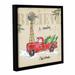 August Grove® Country Christmas Framed Painting Print on Wrapped Canvas in Green/Red | 14 H x 14 W x 2 D in | Wayfair