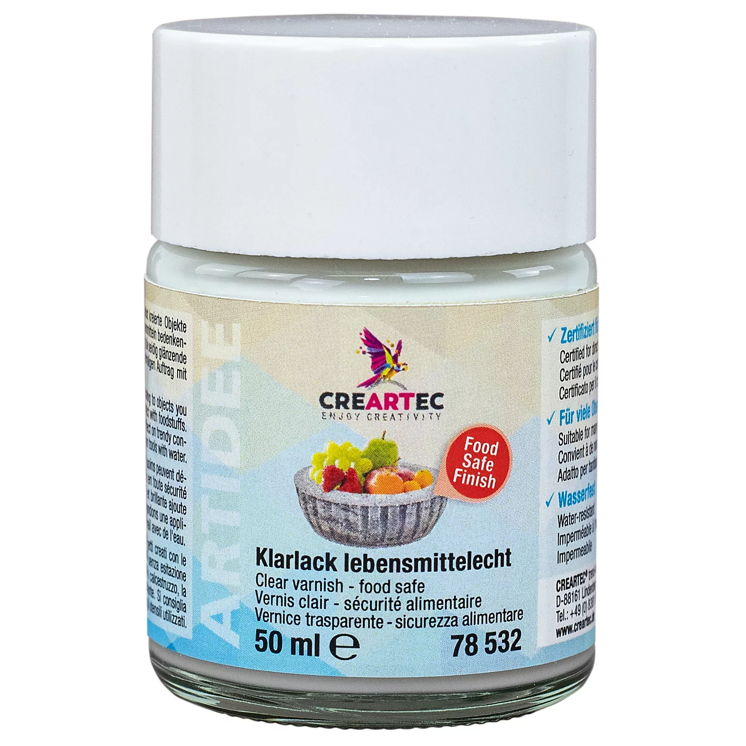 Vernis transparent, compatible contact alimentaire, 50 ml