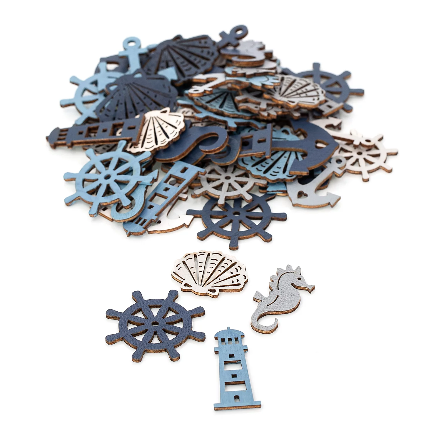 Pièces à disperser ""mer"", 2,5-4,5 cm, 60 pièces