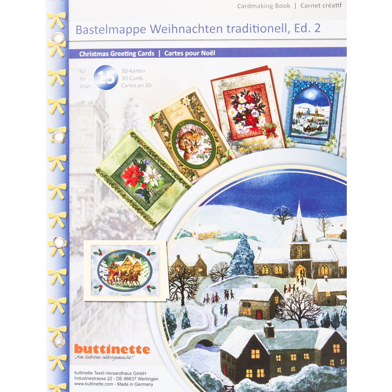 Kit créatif pour cartes 3D "Noël traditionnel 2"
