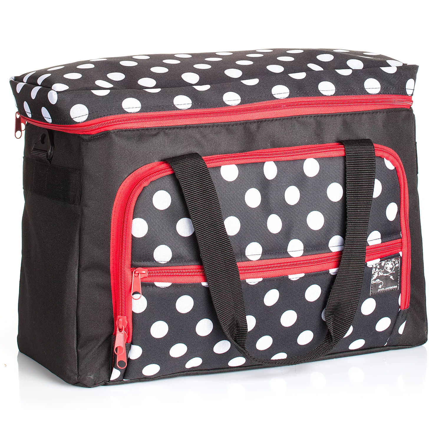 Prym Sac pour machine à coudre, noir/blanc/rouge, 44 x 20 x 35 cm