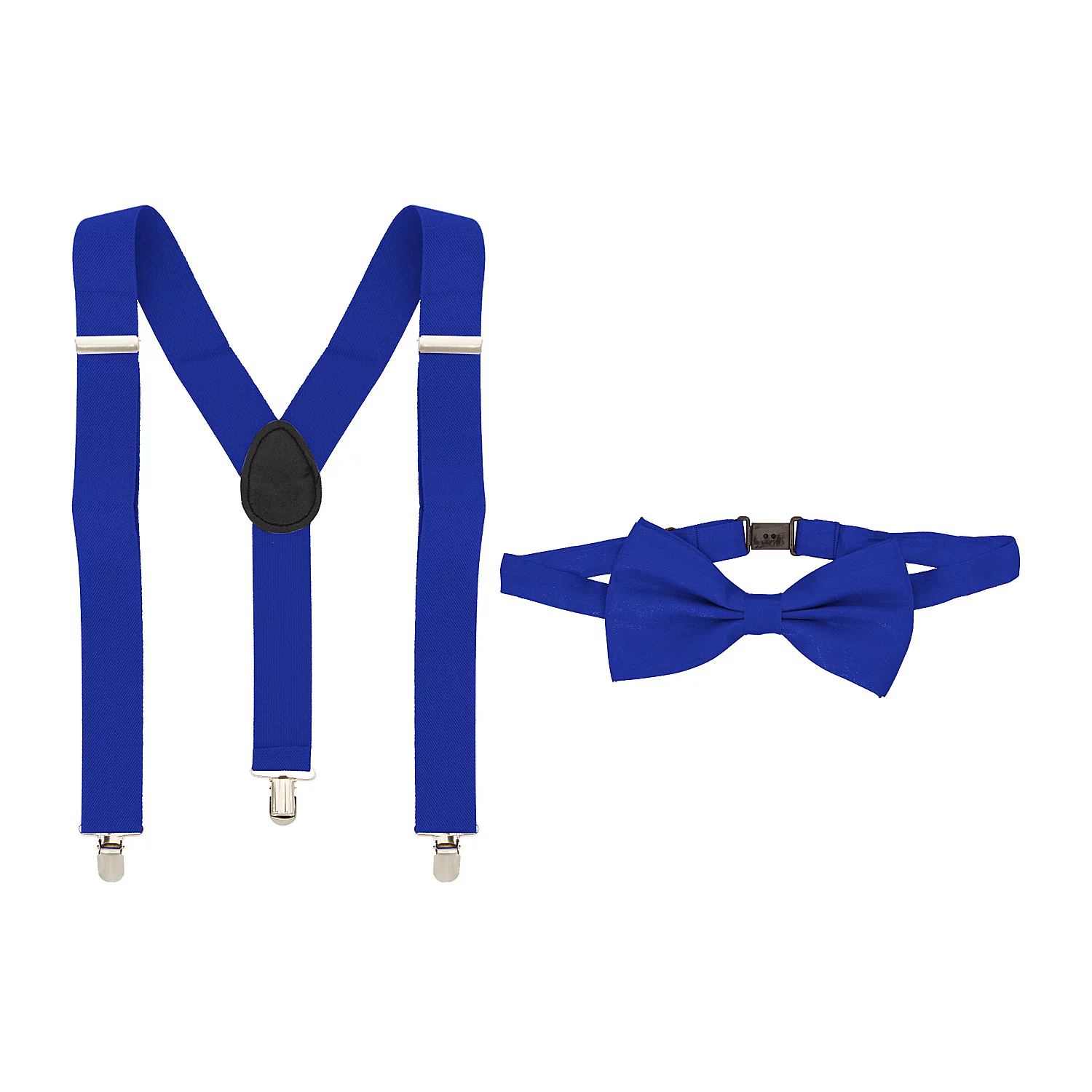 Ensemble bretelles et nœud papillon, bleu foncé