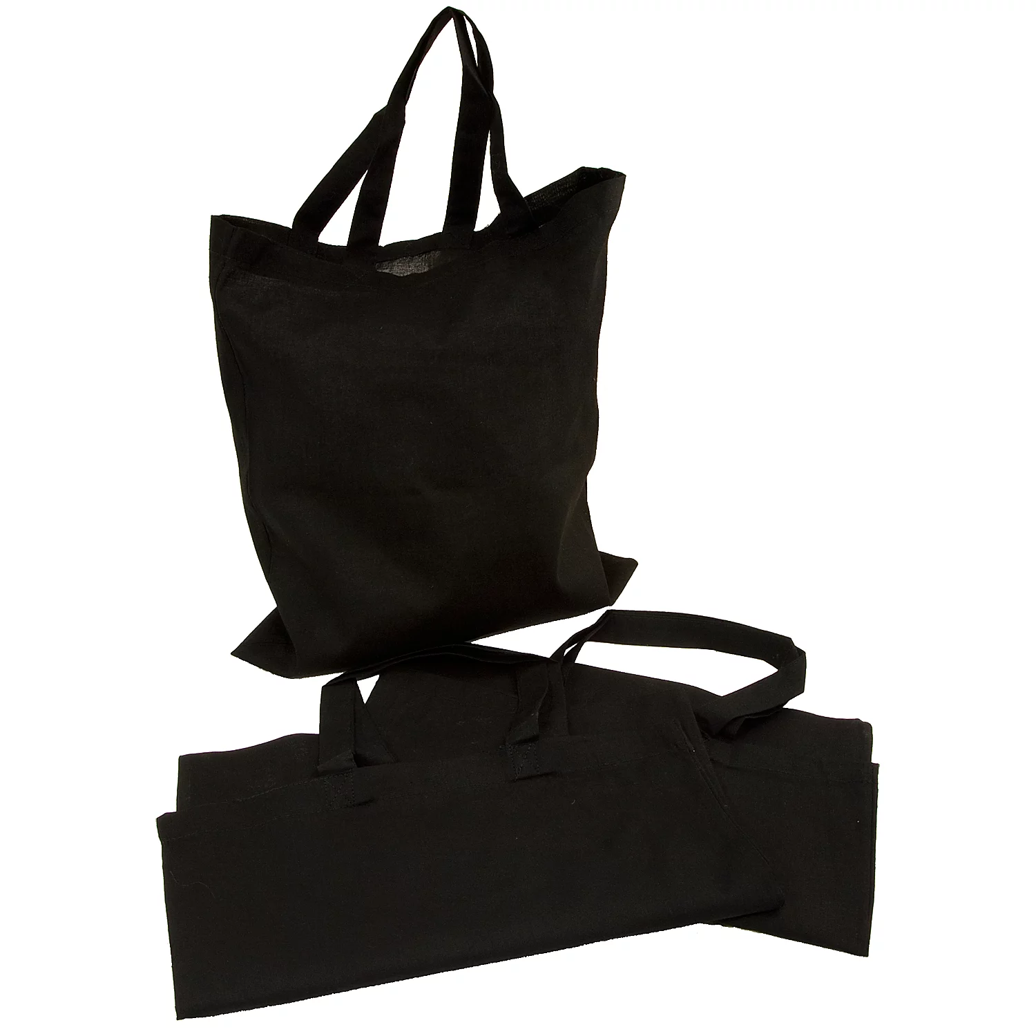 Tote bag, noir, 38 x 42 cm, 3 pièces