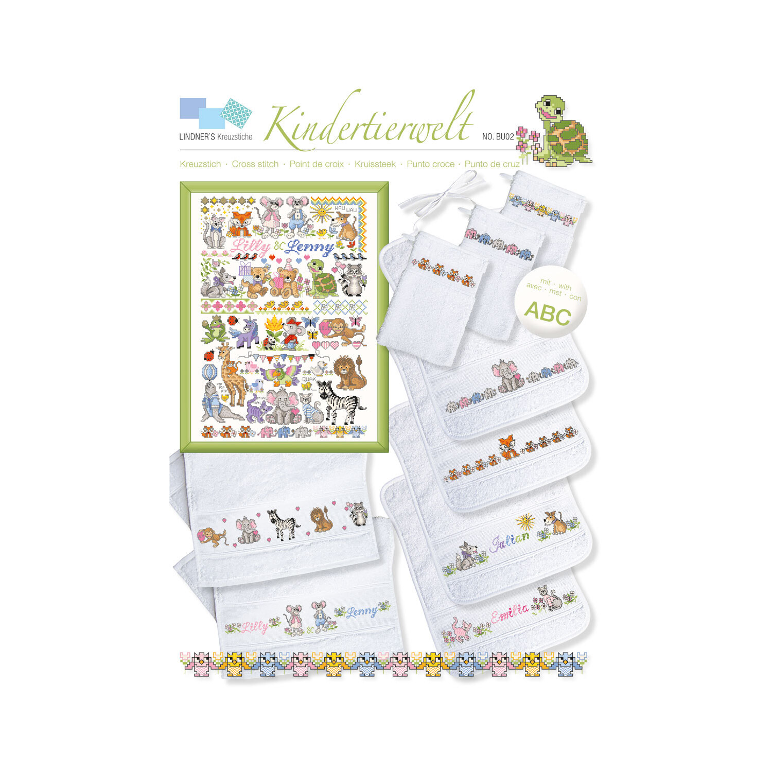 Grilles de broderie "monde des bébés animaux"