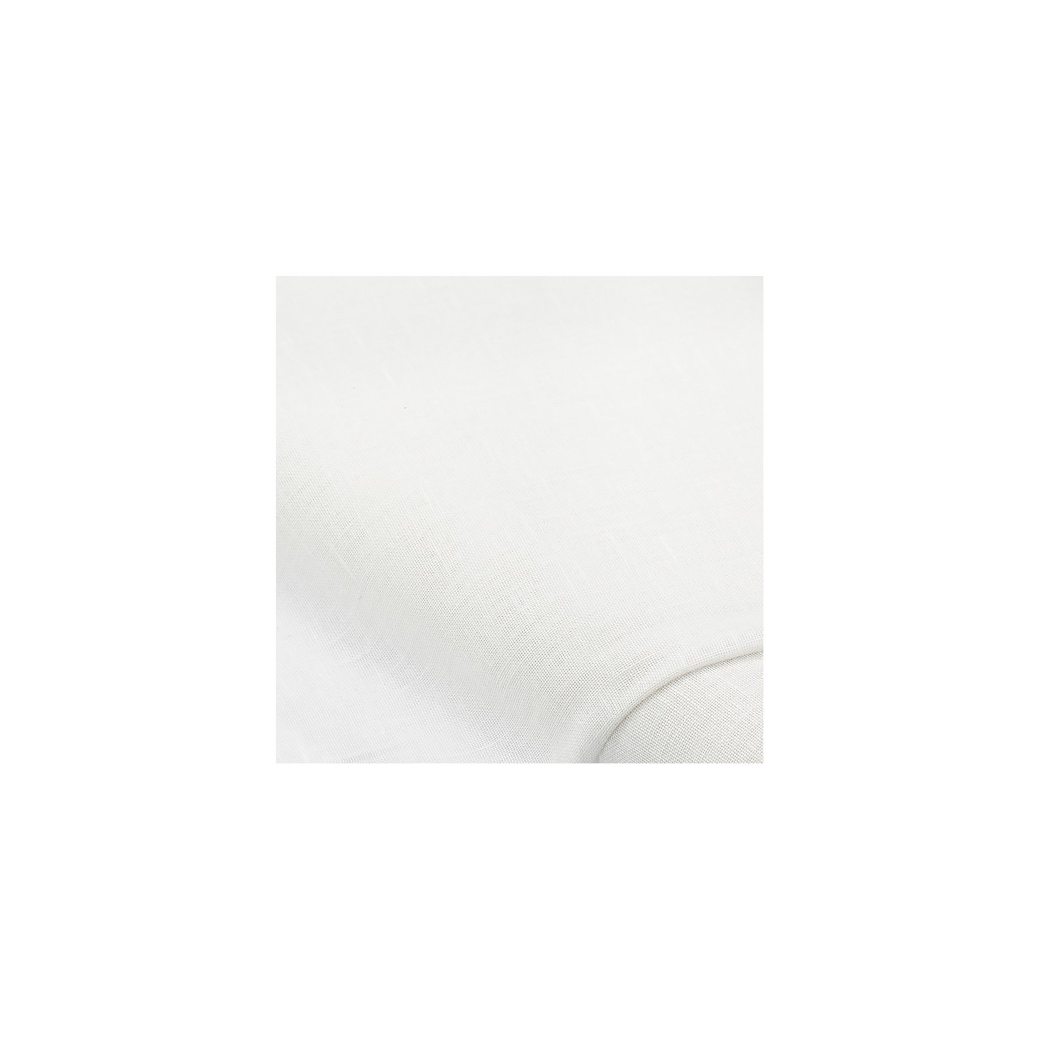 Tissu pour rideaux aspect lin, blanc