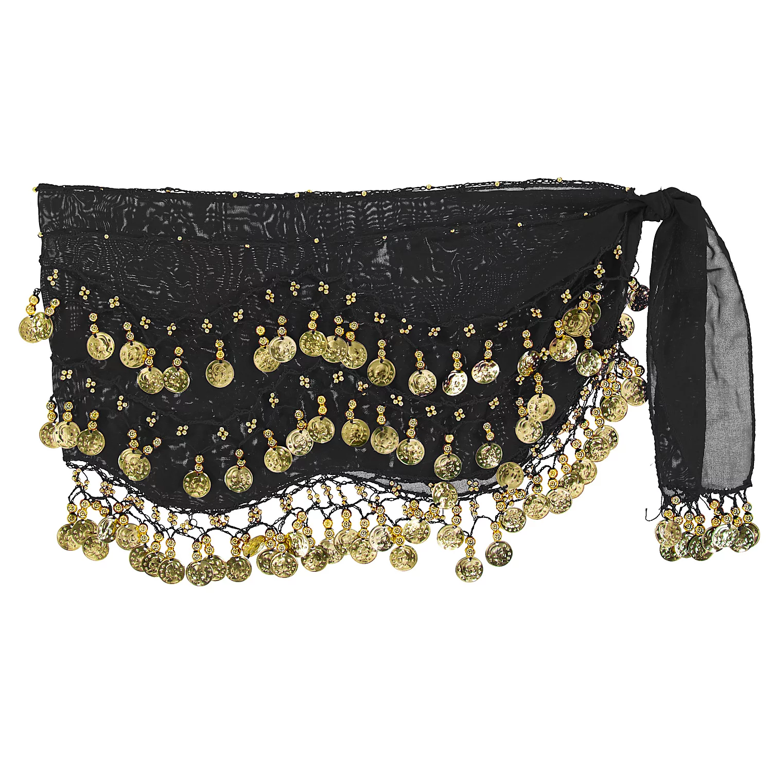 Foulard oriental, noir/doré