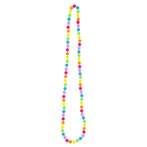 Collier sautoir de perles ""arc-en-ciel