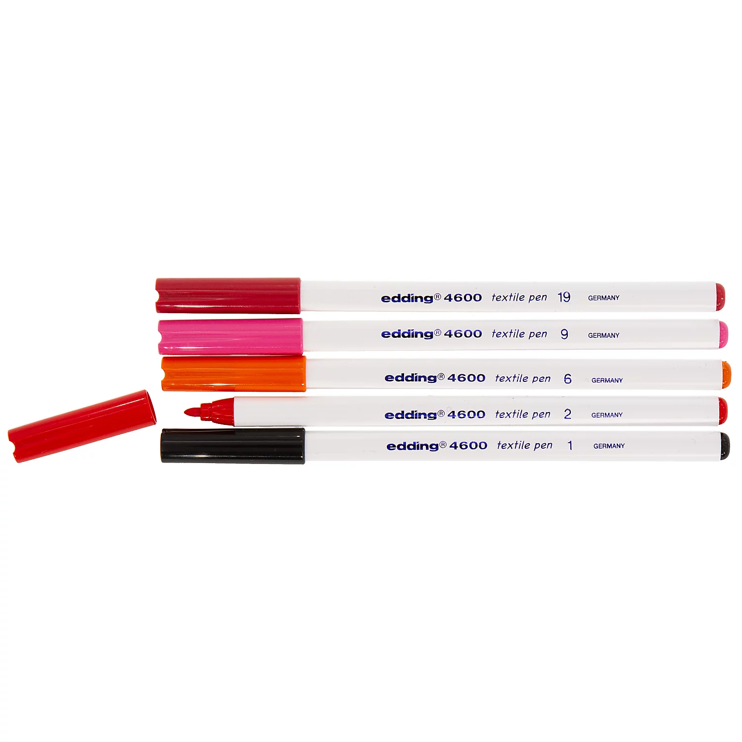 edding Textilmarker, Rottöne, 5 Stifte Image