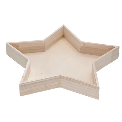 Tablett Stern aus Holz, 40 cm Image