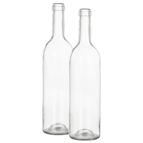 Deko-Glasflaschen, 31,5 cm, 7,5 cm Ø, 2 Stück