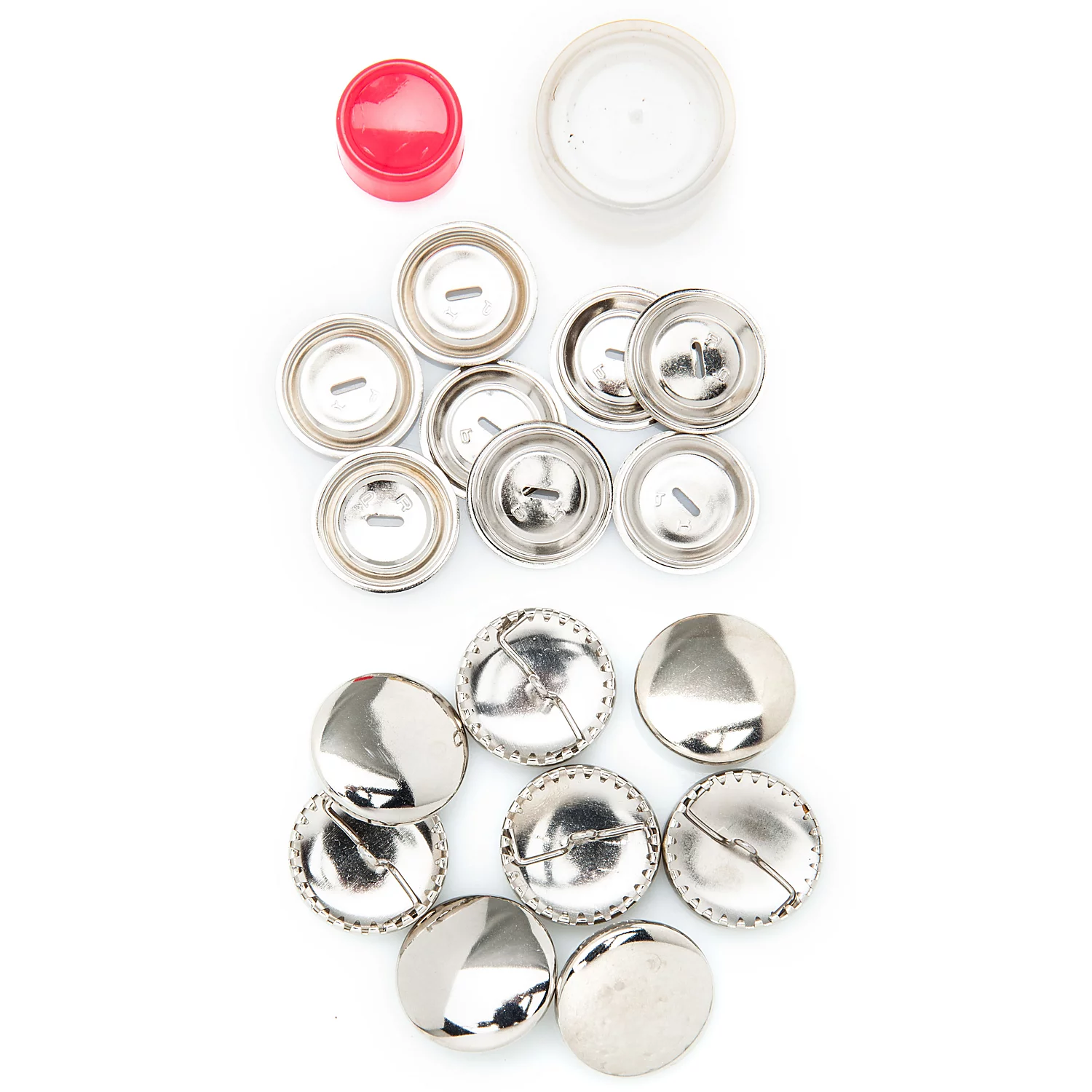 buttinette Überziehbare Knöpfe, Größe: 22 mm Ø, Inhalt: 8 Stück