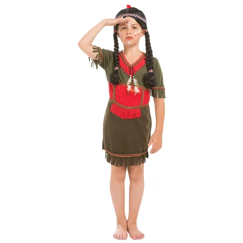 Indianerin-Kleid Kleine Feder für Kinder