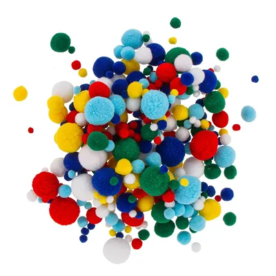 Pompons, bunt, 4–25 mm Ø, 400 Stück Image