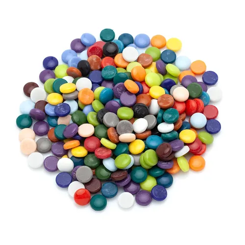 Fantasy Glas-Mosaik, rund, bunt-mix, 12 mm Ø, 500 g