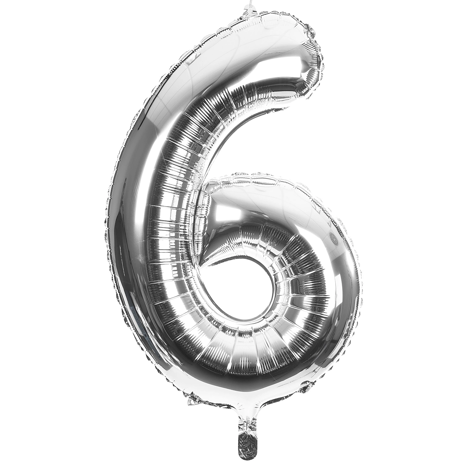 Folienballon 6, silber, 86 cm Image