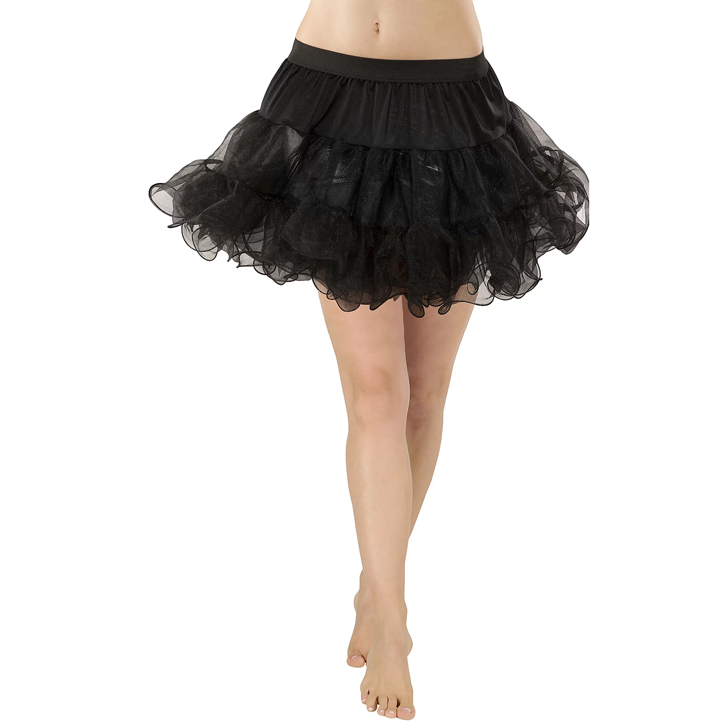 Soft-Tüll Petticoat, schwarz, 3-lagig