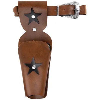 Kinder-Cowboy-Gürtel Stern, braun/schwarz Image