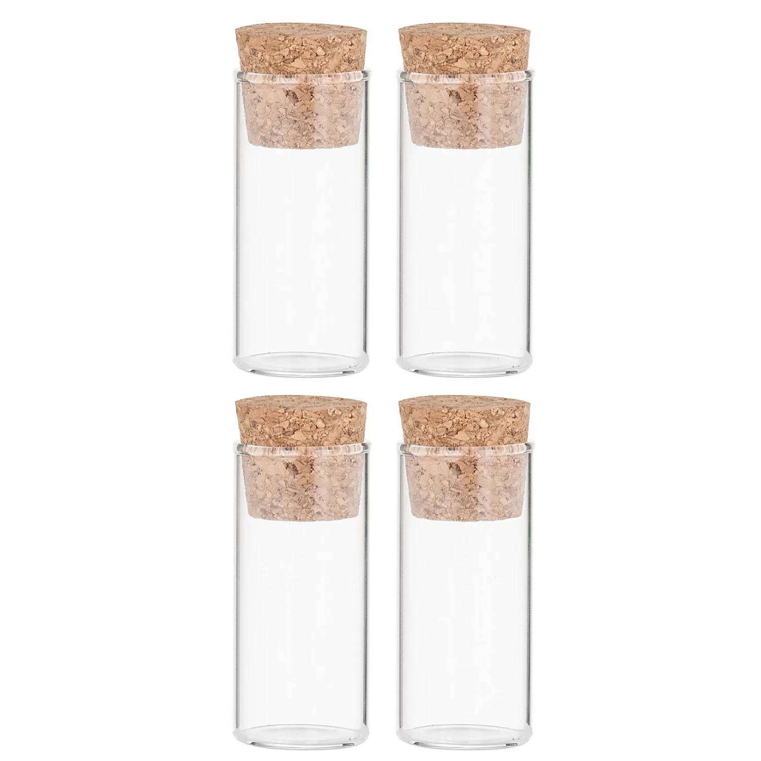 Kleine Reagenzgläser mit Korken, 6,5 cm, 3 cm Ø, 4 Stück Image