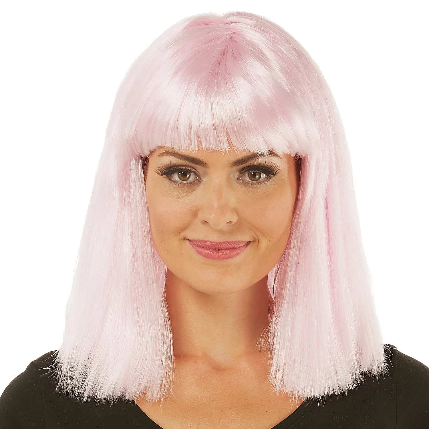 Longbob-Perücke, rosa Image