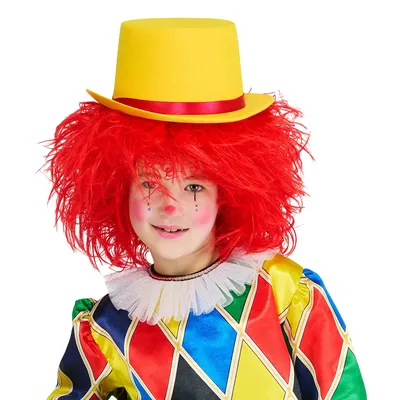 Kinder-Perücke Clown, rot