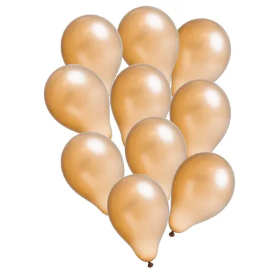 Luftballons Metallic, gold, 30 cm Ø, 10 Stück