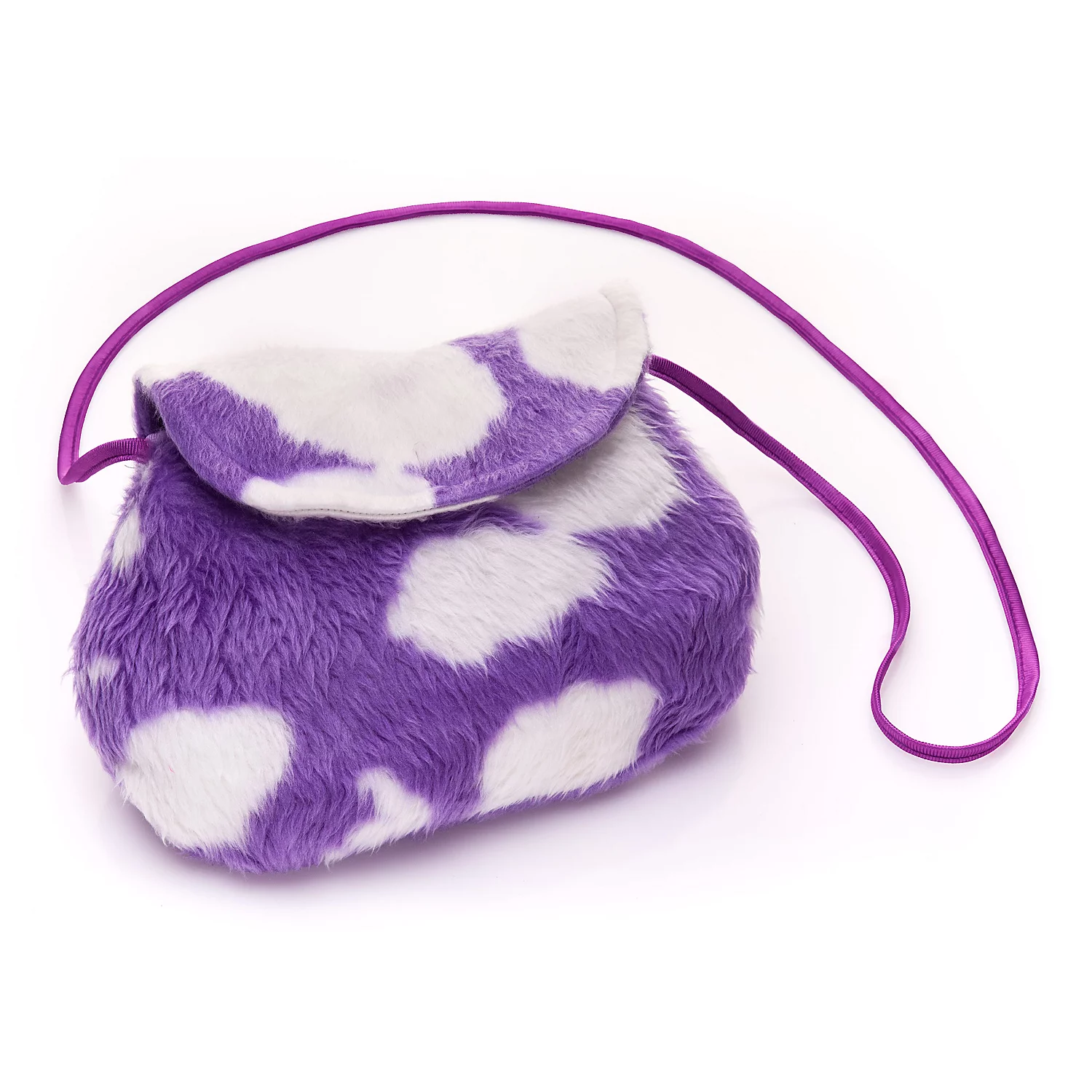 Sac "vache", violet/blanc