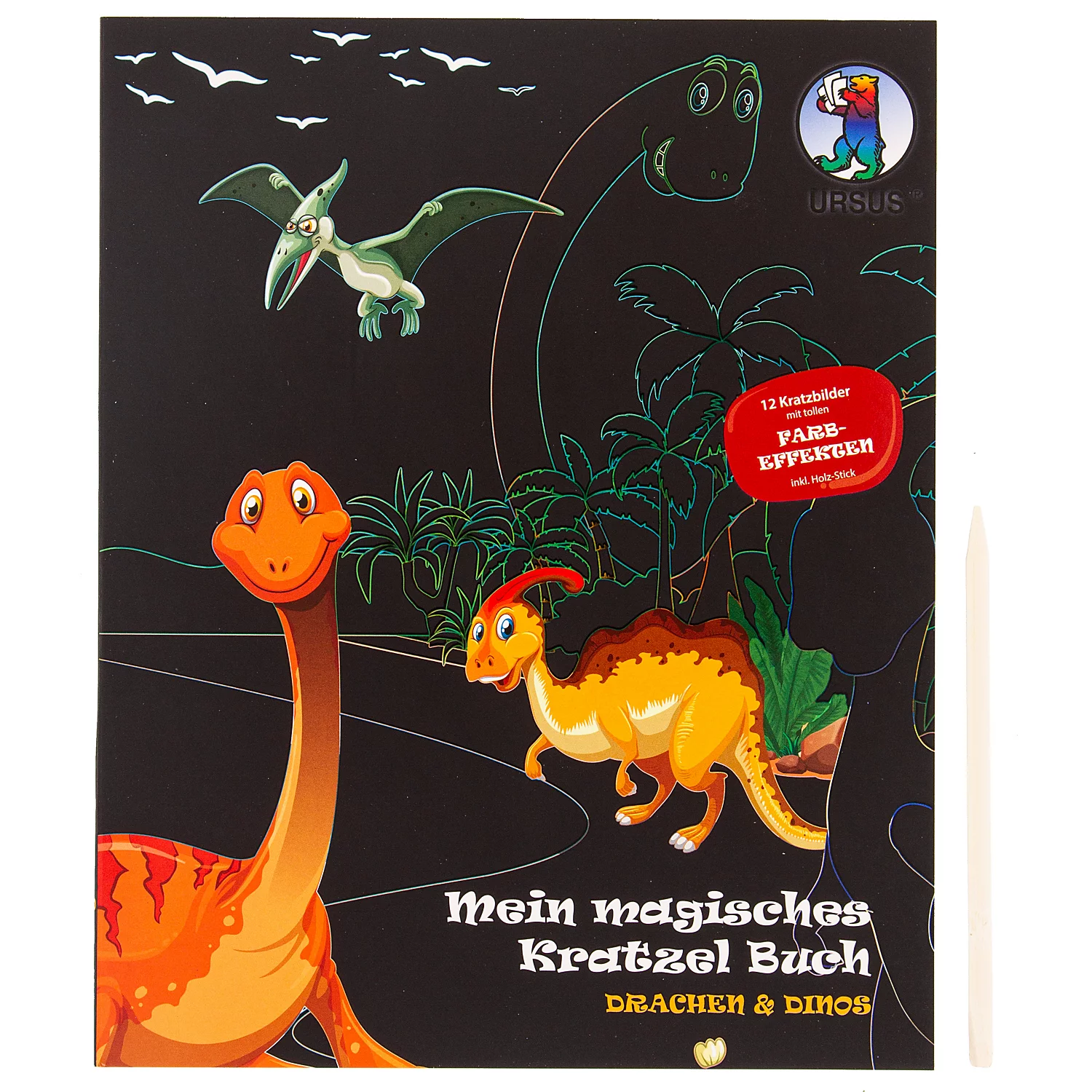 Ursus Kratzel Buch Drachen & Dinos, 12 Bilder Image