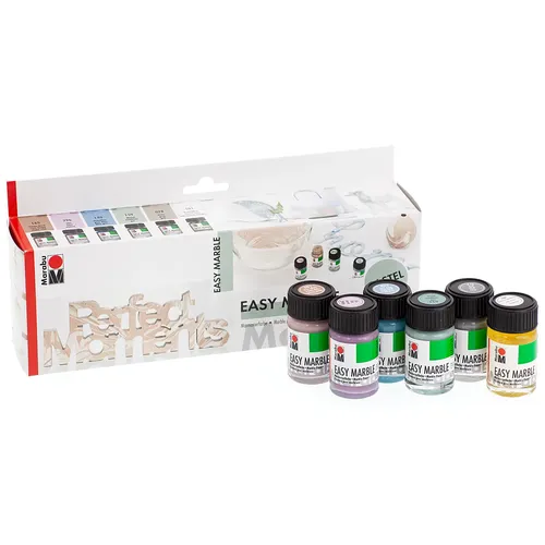 Marabu Marmorierfarben Pastell, 6x 15 ml