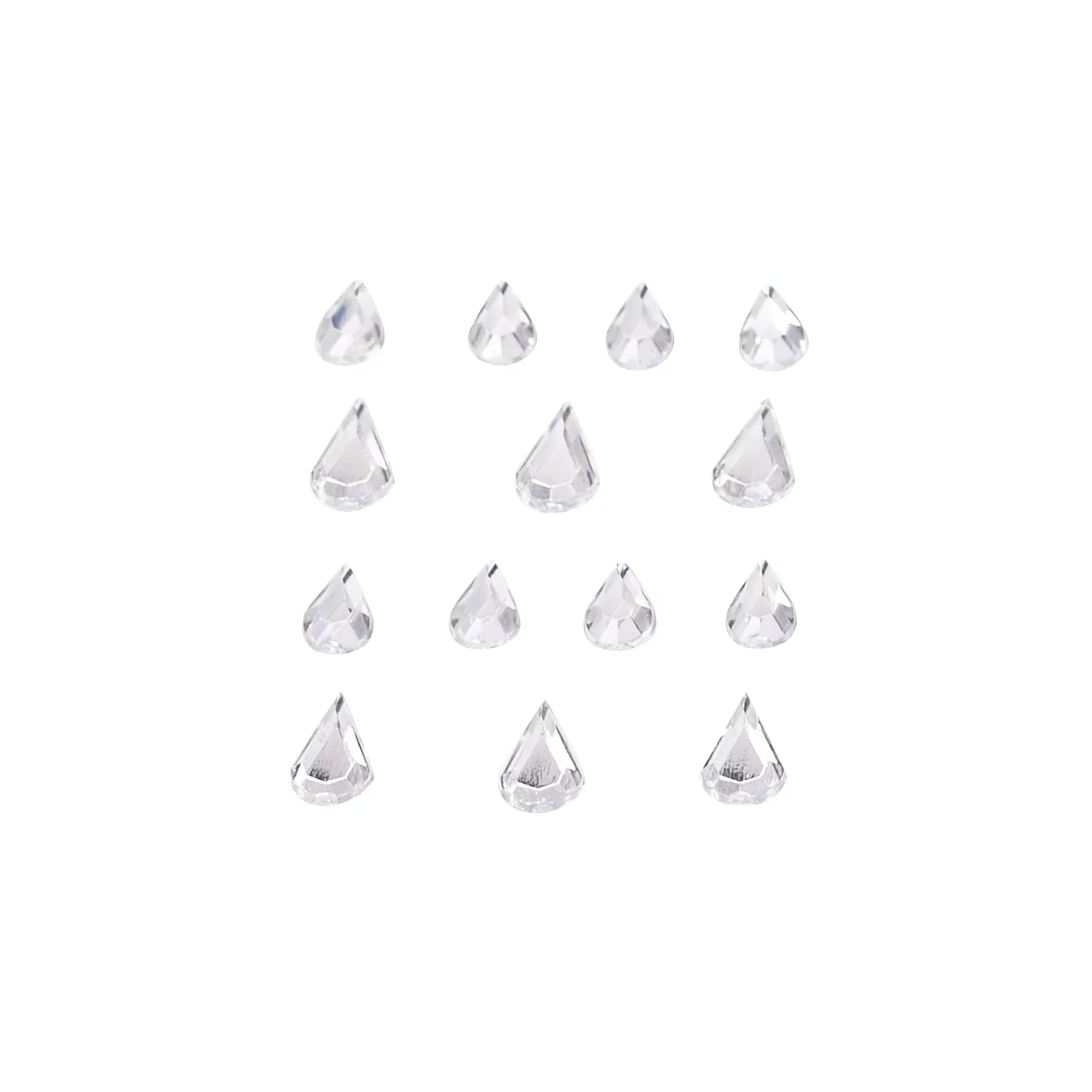 Jofrika Tropfen-Steine, silber, selbstklebend Image