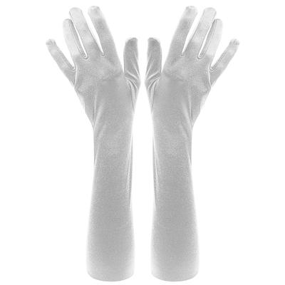 Satin-Handschuhe, silber, 55 cm Image