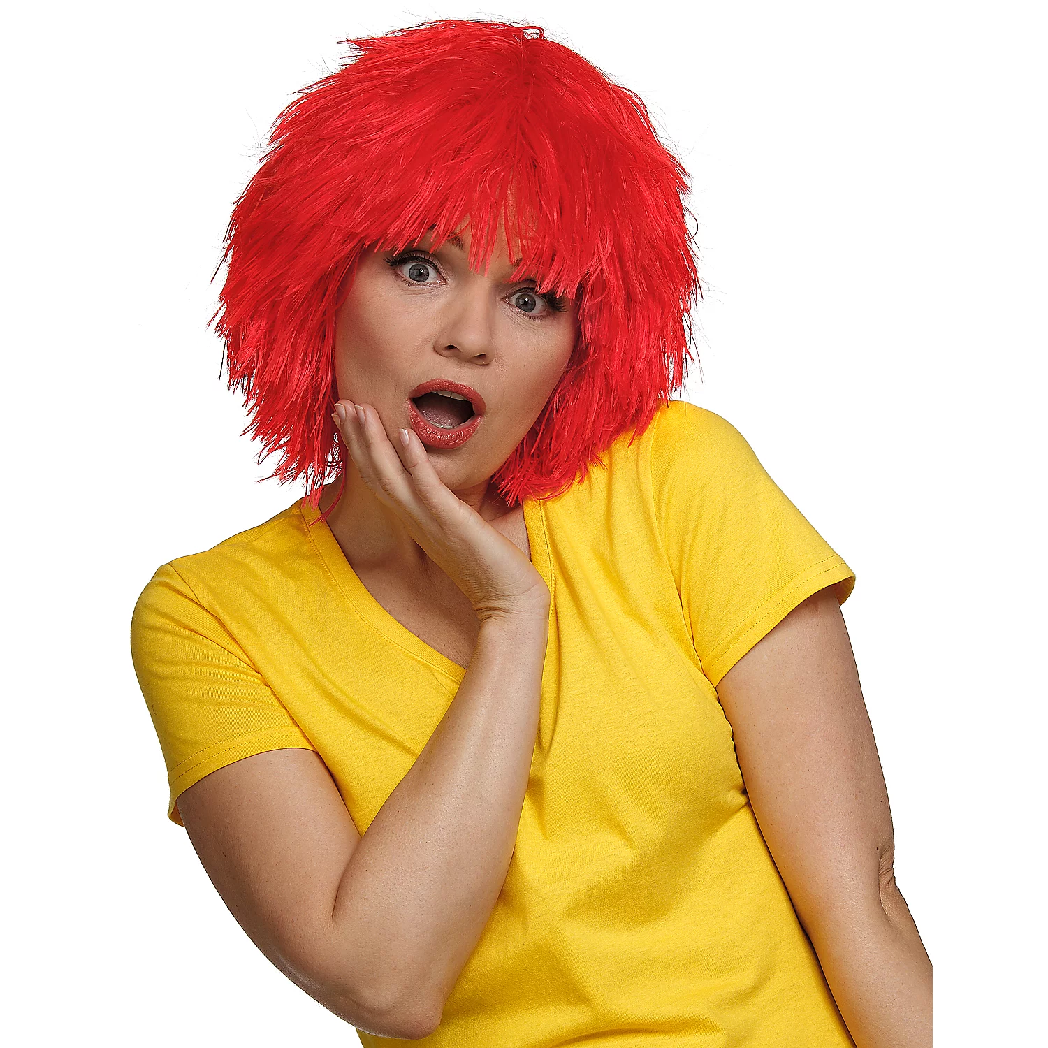 Kurzhaarperücke Clown, rot Image