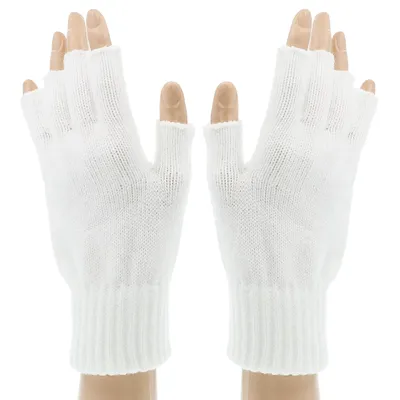 Strick-Handschuhe, weiß Image