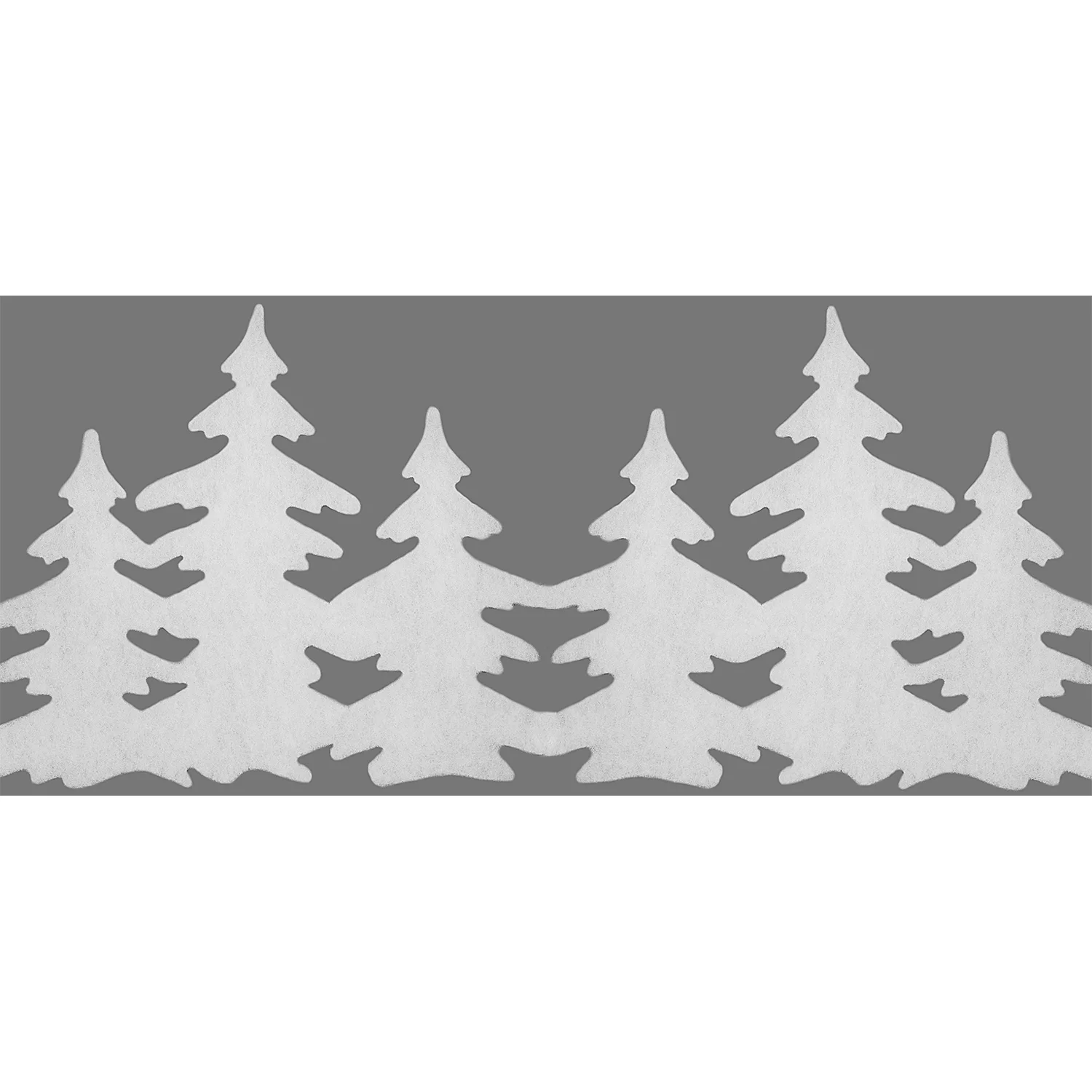 Weihnachtliche Fensterdeko Tannen, 28 - 36 cm hoch, 1,2 m lang