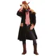 Mantel Cowboy für Herren, schwarz/braun